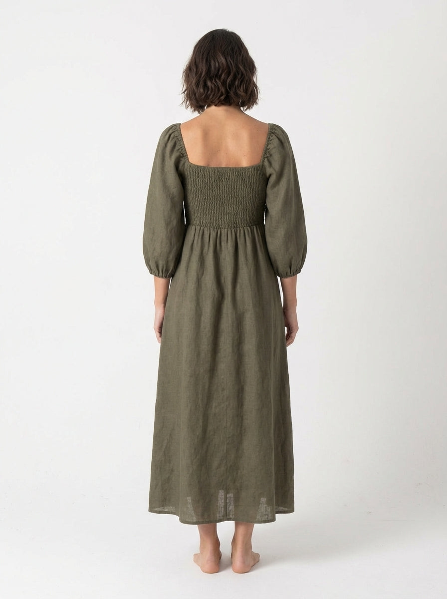 Agapi Maxi Dress Khaki Luxmii