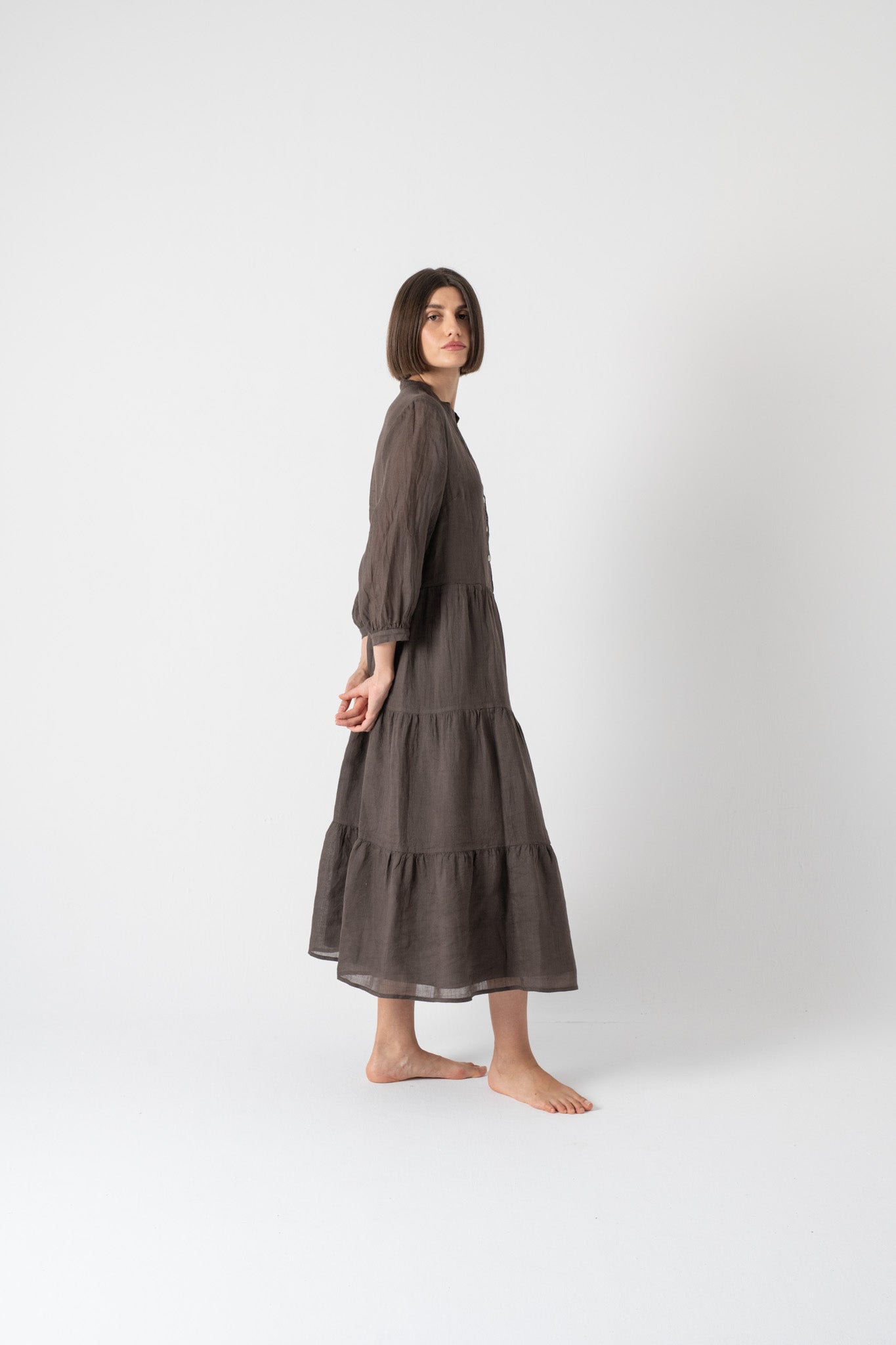 Altea Midi Dress Cocoa Luxmii