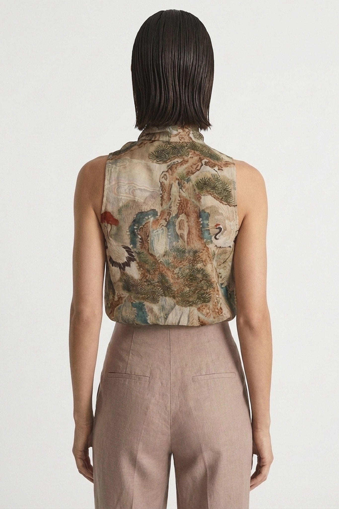 Axel Tie Top in Minhwa Print Luxmii