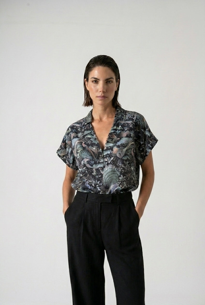 Collo Alto Top Najeon Print Vol. II Luxmii