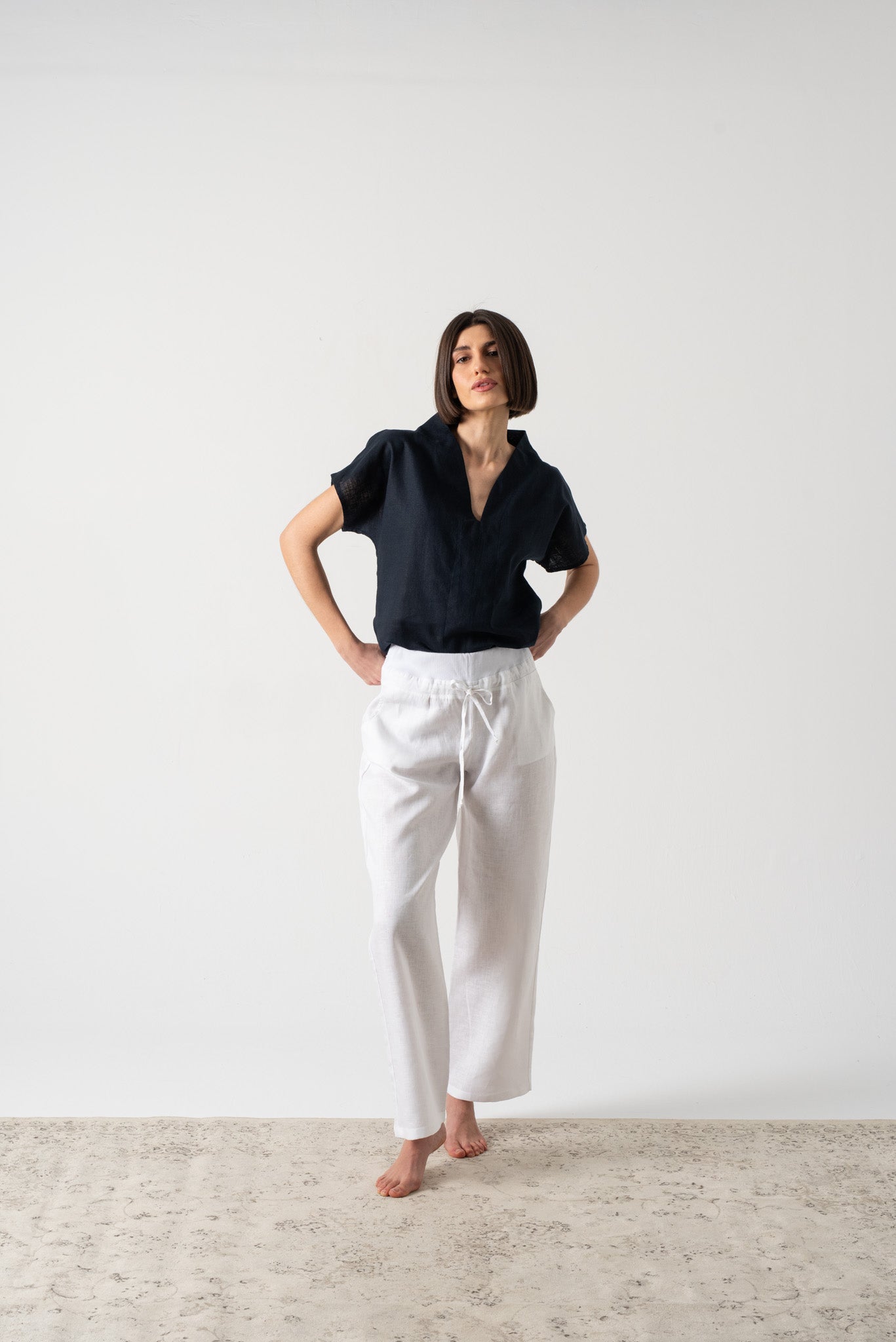 Collo Alto Top Navy Luxmii