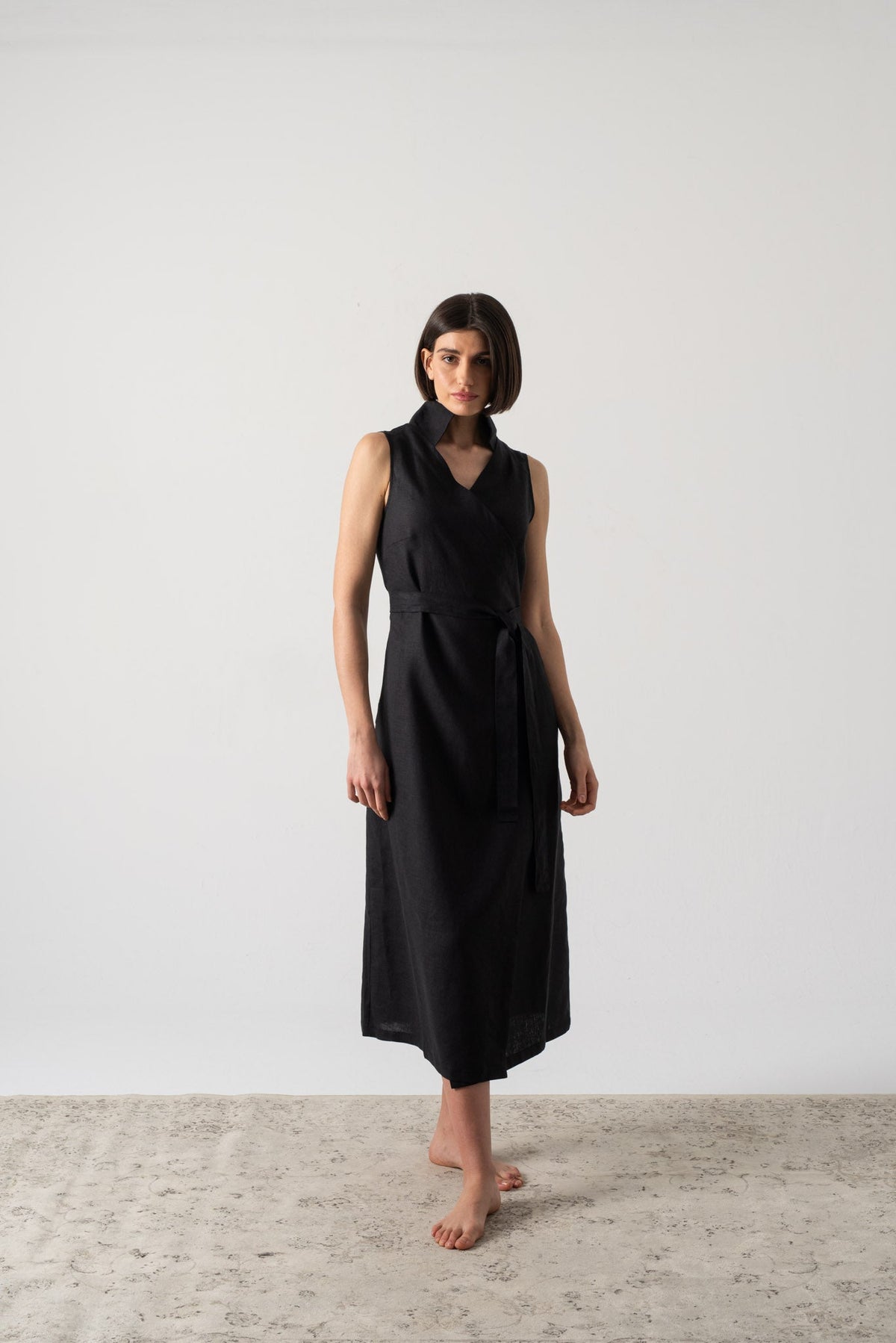 Cora Wrap Dress Black Luxmii