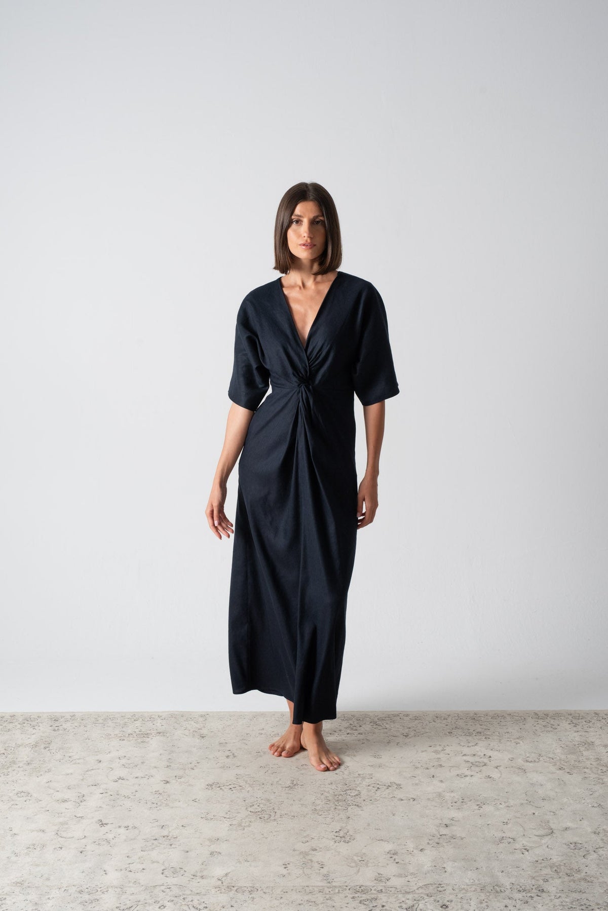 Dune Maxi Dress Navy Luxmii