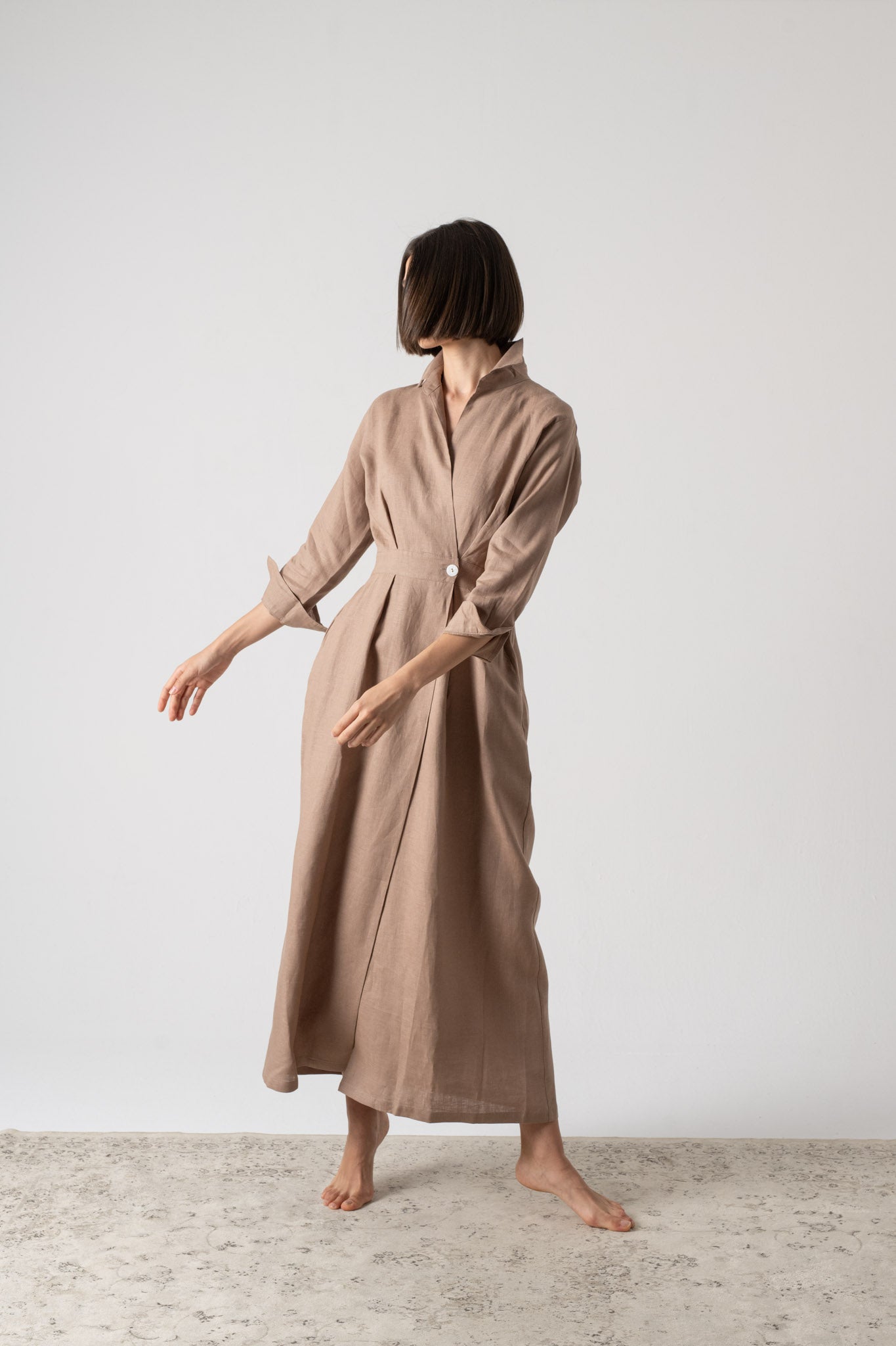 Halvar Maxi Dress Mocha-Taupe Luxmii