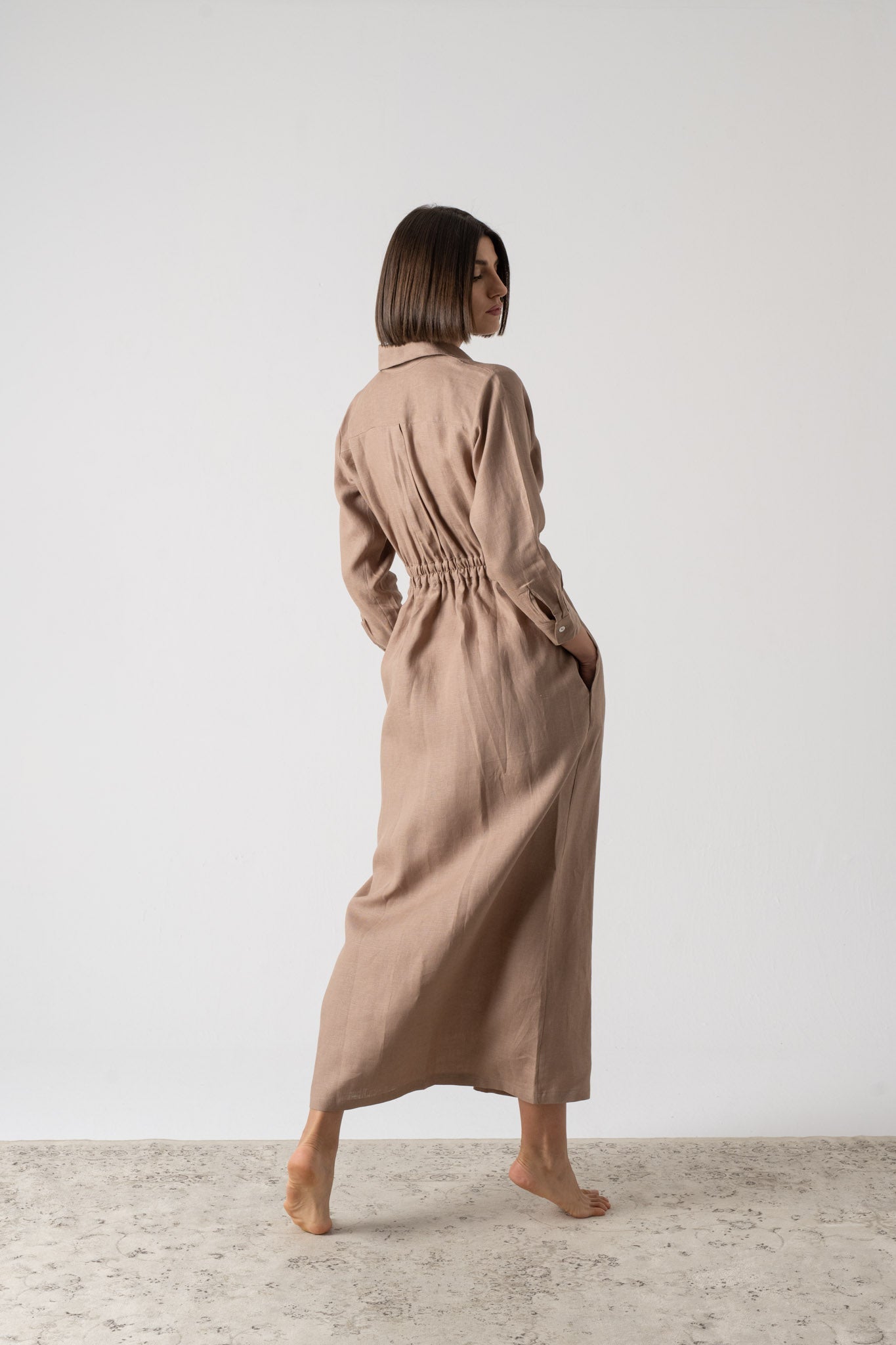 Halvar Maxi Dress Mocha-Taupe Luxmii