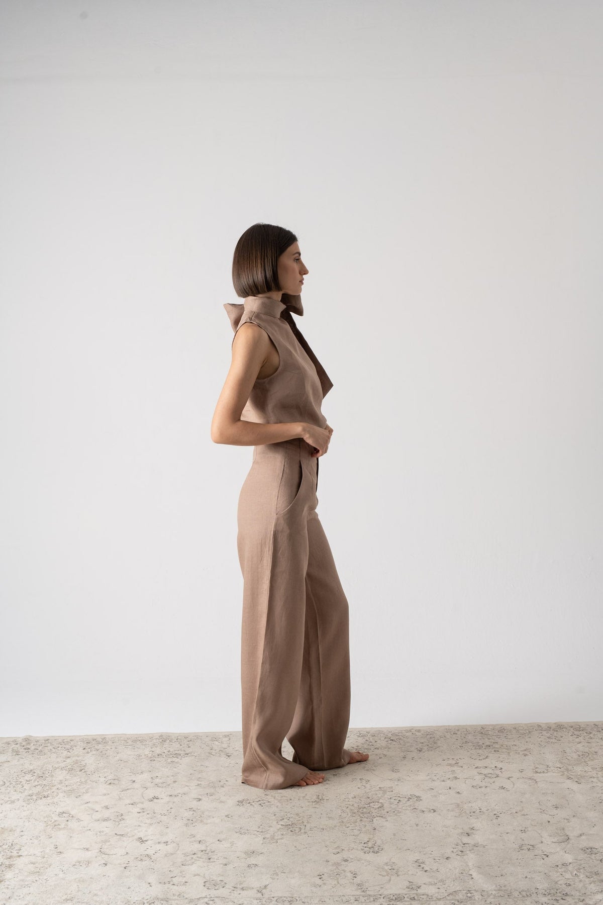 Hanne Trouser Mocha-Taupe Luxmii