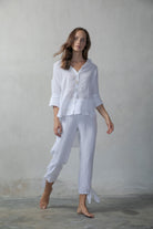 Il Ragazzo Boyfriend White Linen Shirt Luxmii