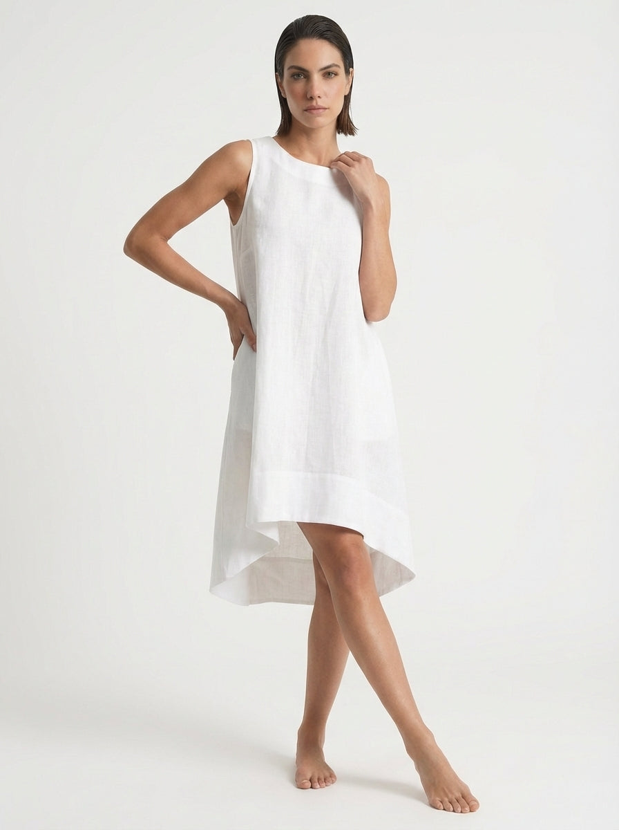 Illya Midi Dress White Luxmii