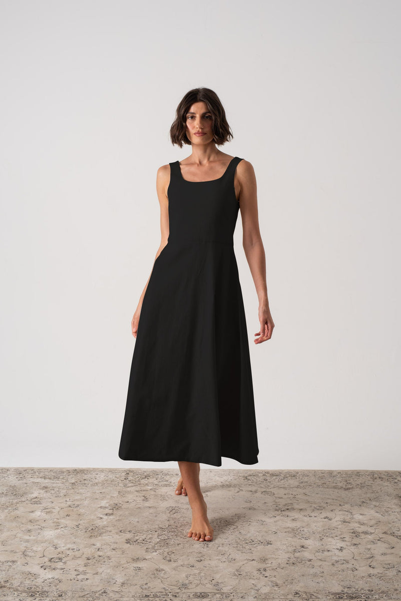 Ionia Midi Dress Black LUXMII Ionia Midi Dress Black LUXMII