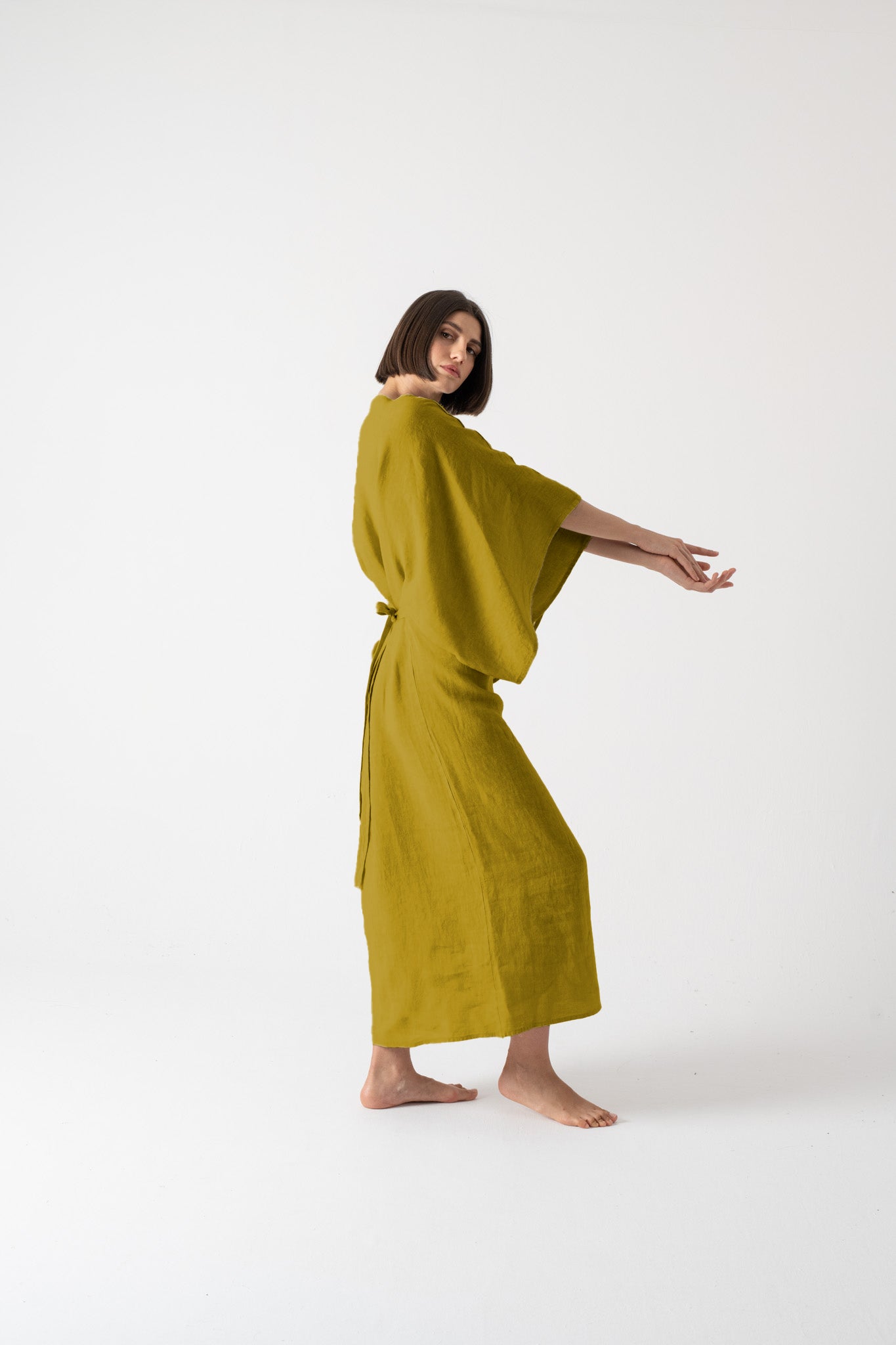 Kimonos Dress Antique Moss Luxmii