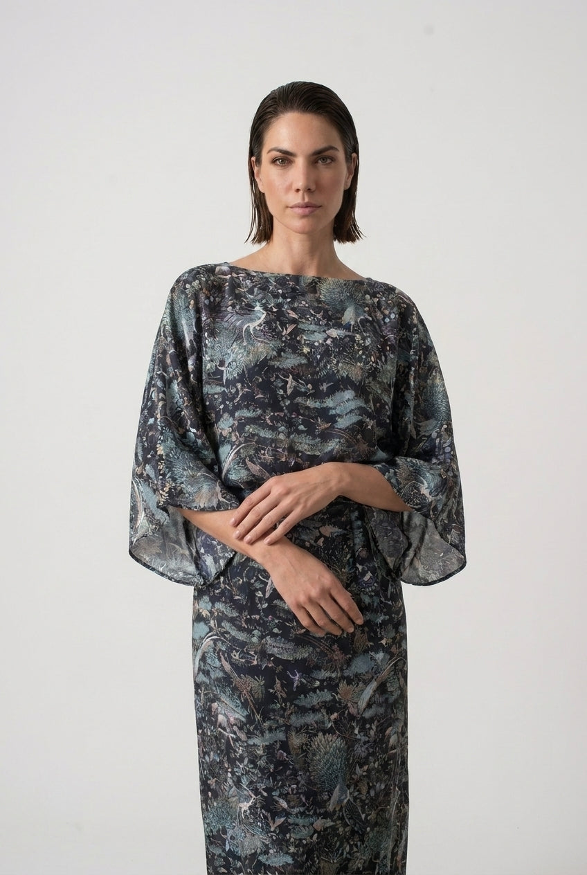 Kimonos Dress Najeon Print Luxmii