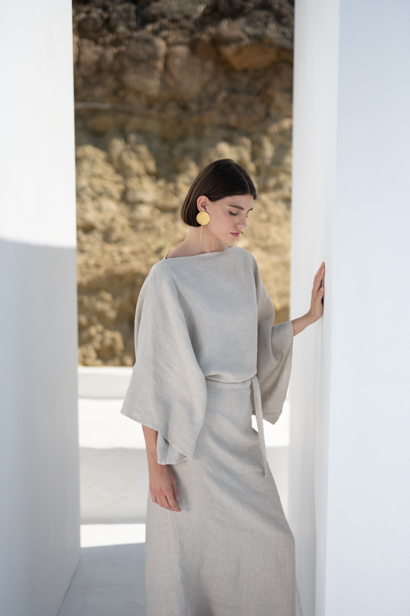 Kimonos Dress Oatmeal Luxmii