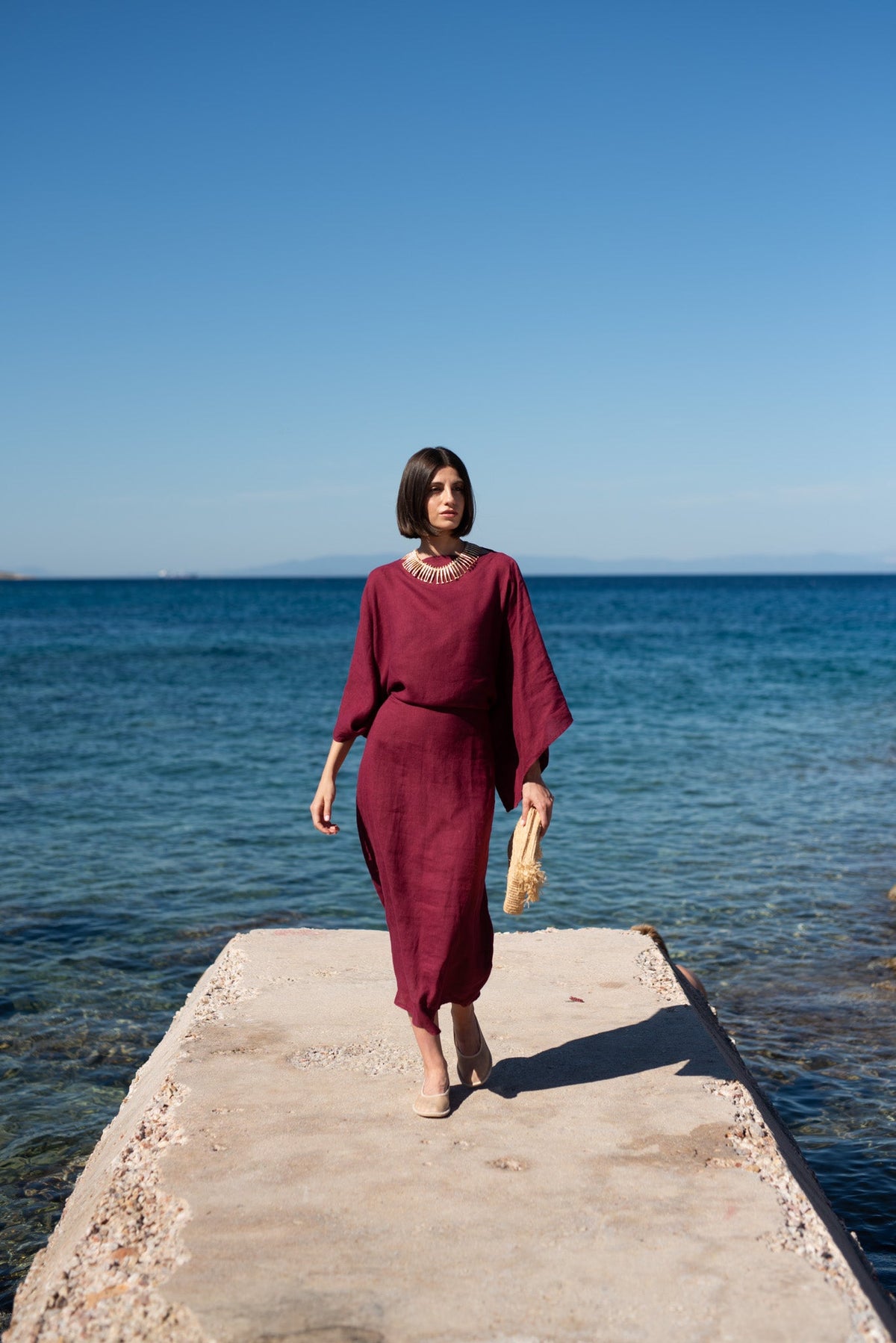 Kimonos Dress Wine Luxmii
