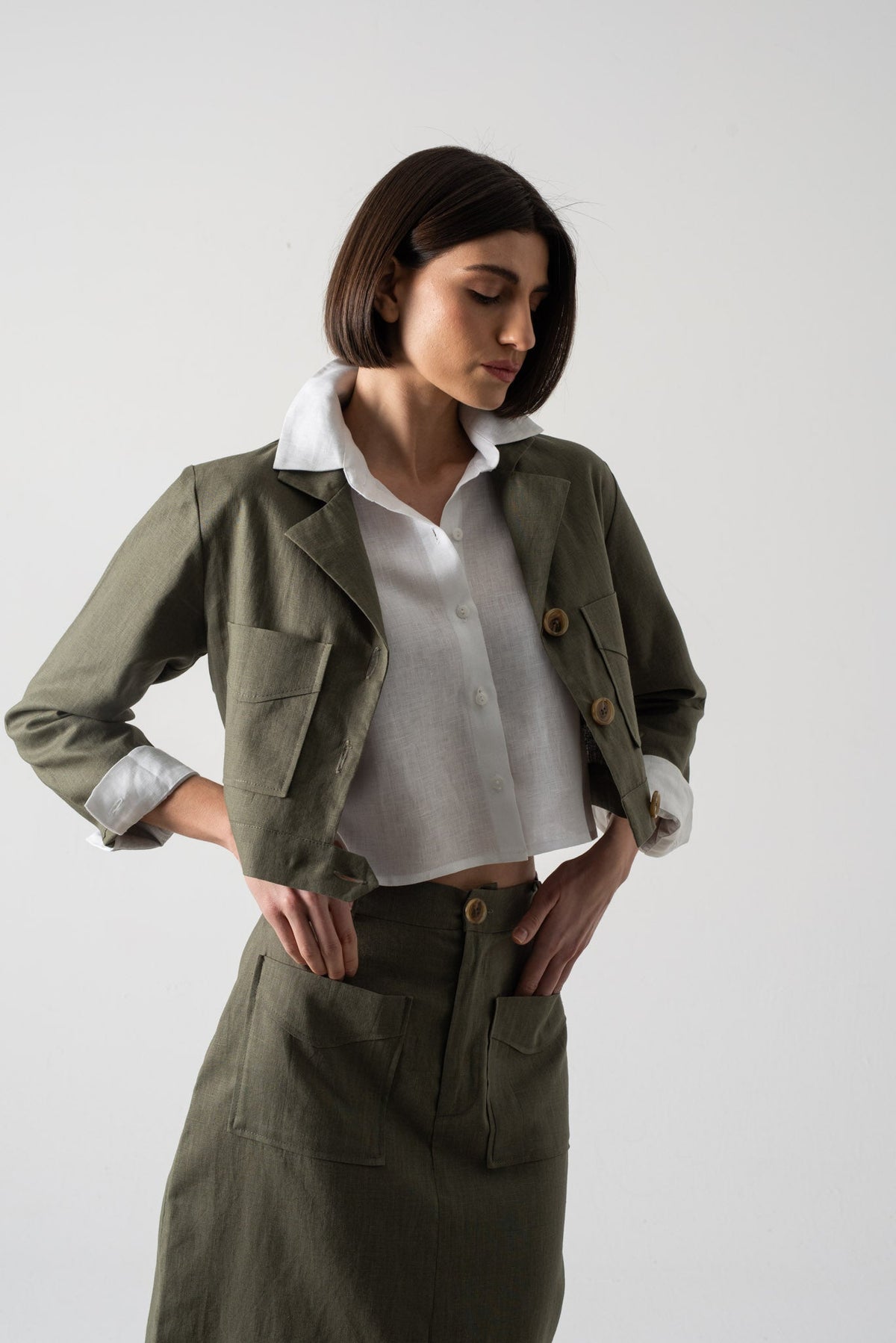 Lior Skirt Khaki Luxmii