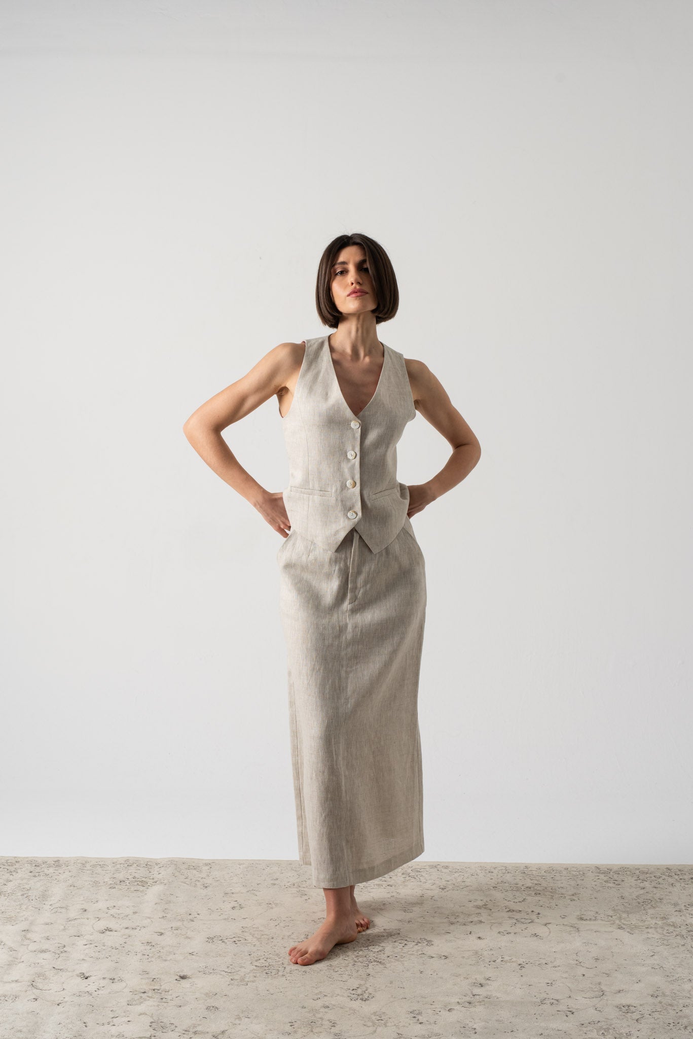 Rhea Skirt Royal Natural Luxmii