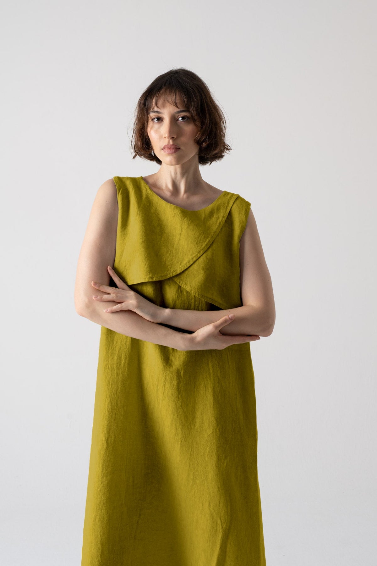 Ruthé Slip Dress Antique Moss Luxmii