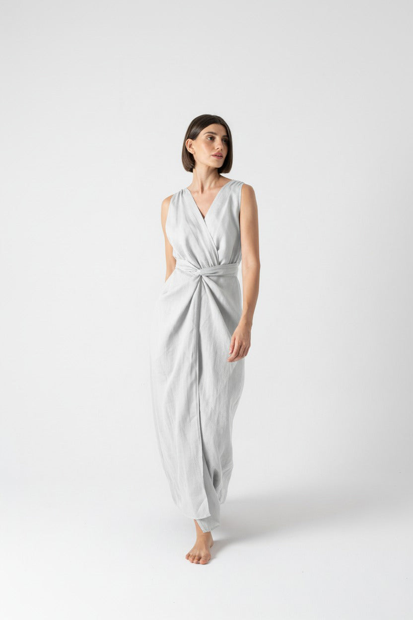 Serpente Wrap Dress Ice Luxmii