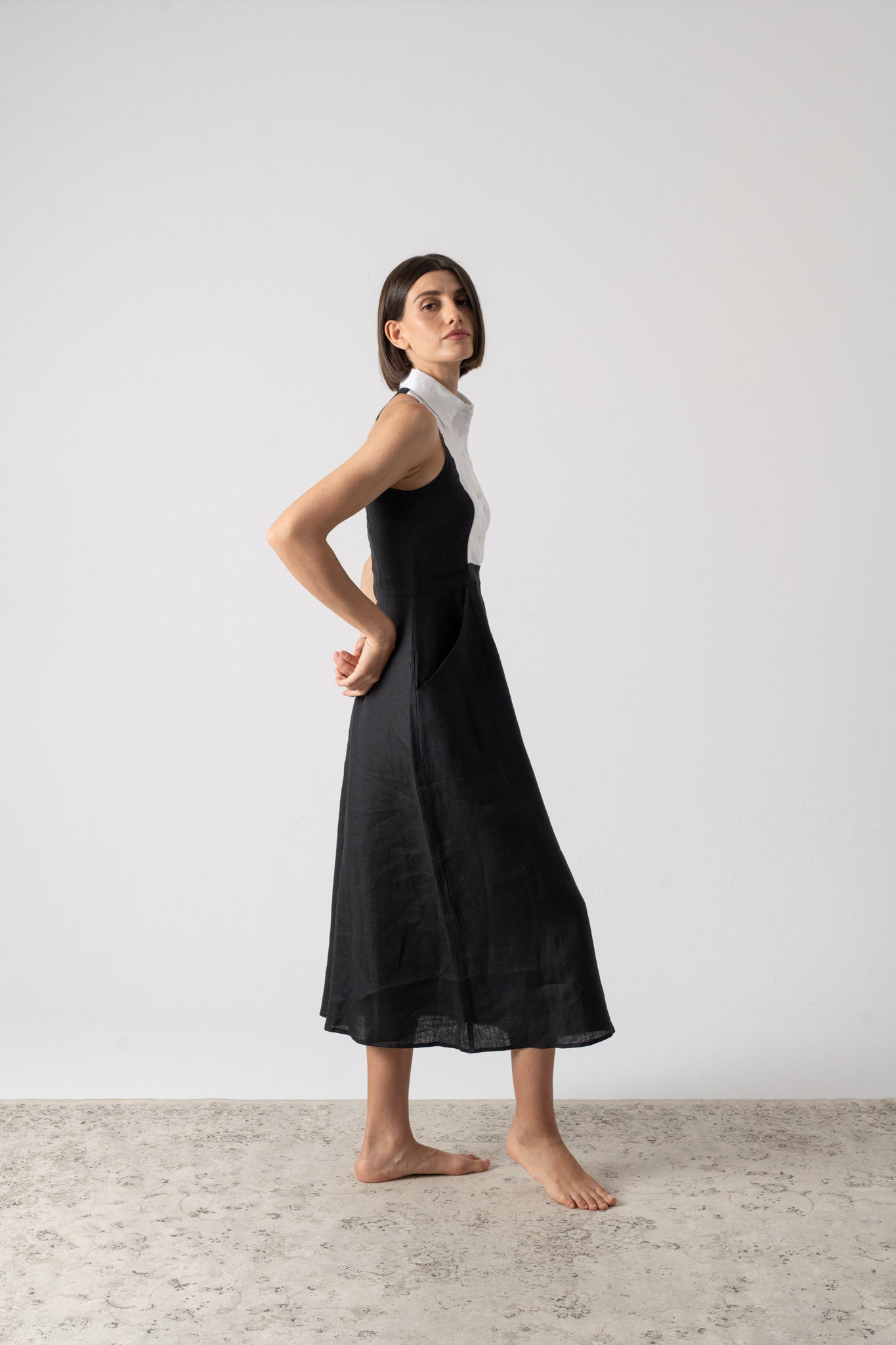 Tuxedo Dress Black Luxmii