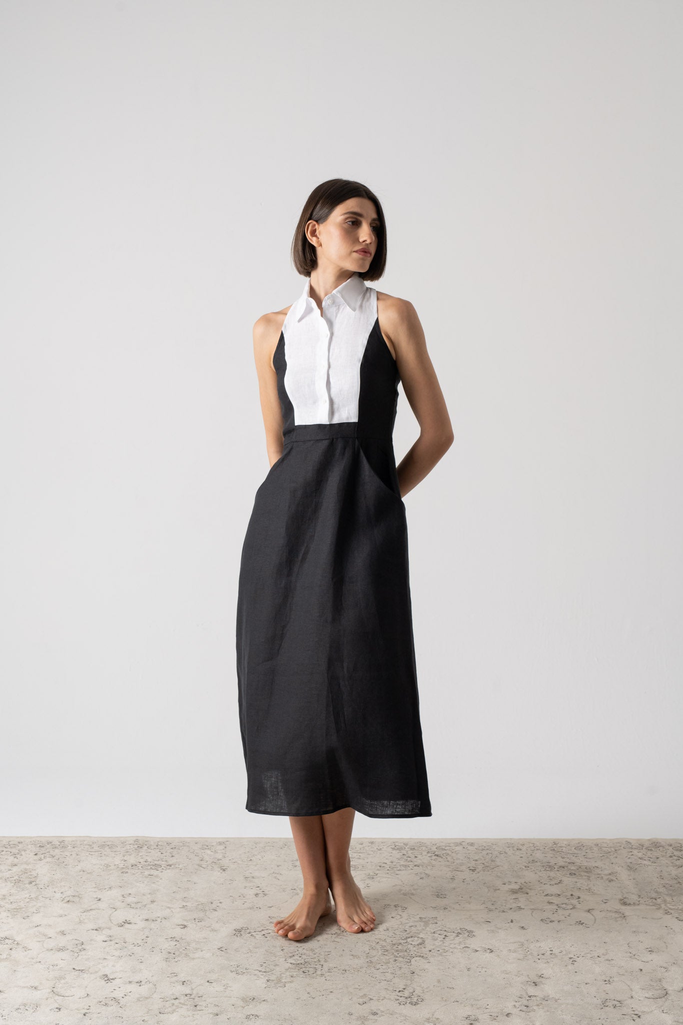 Tuxedo Dress Black Luxmii