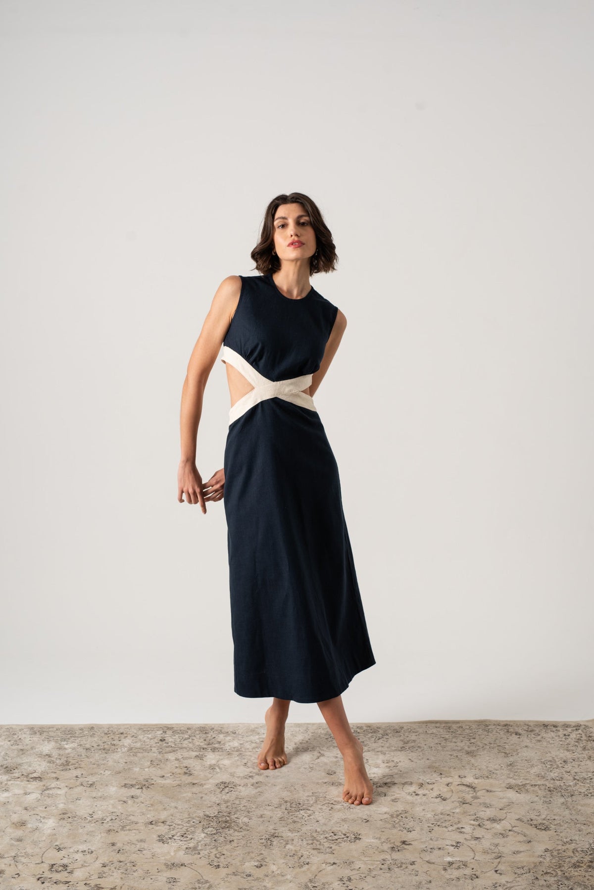 Zado Dress Navy Luxmii