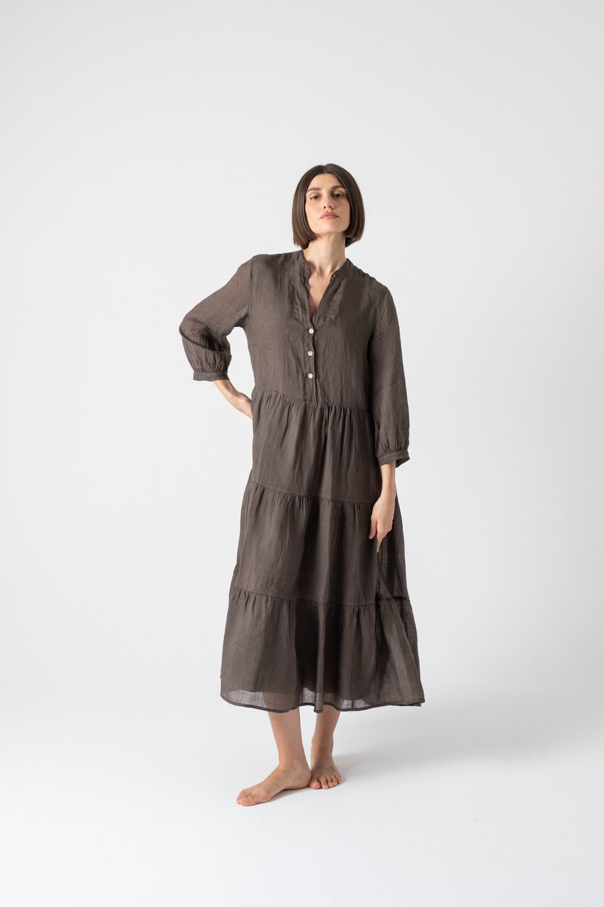 Altea Midi Dress Cocoa Luxmii