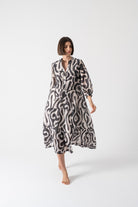 Altea Midi Dress in Savannah Print Luxmii