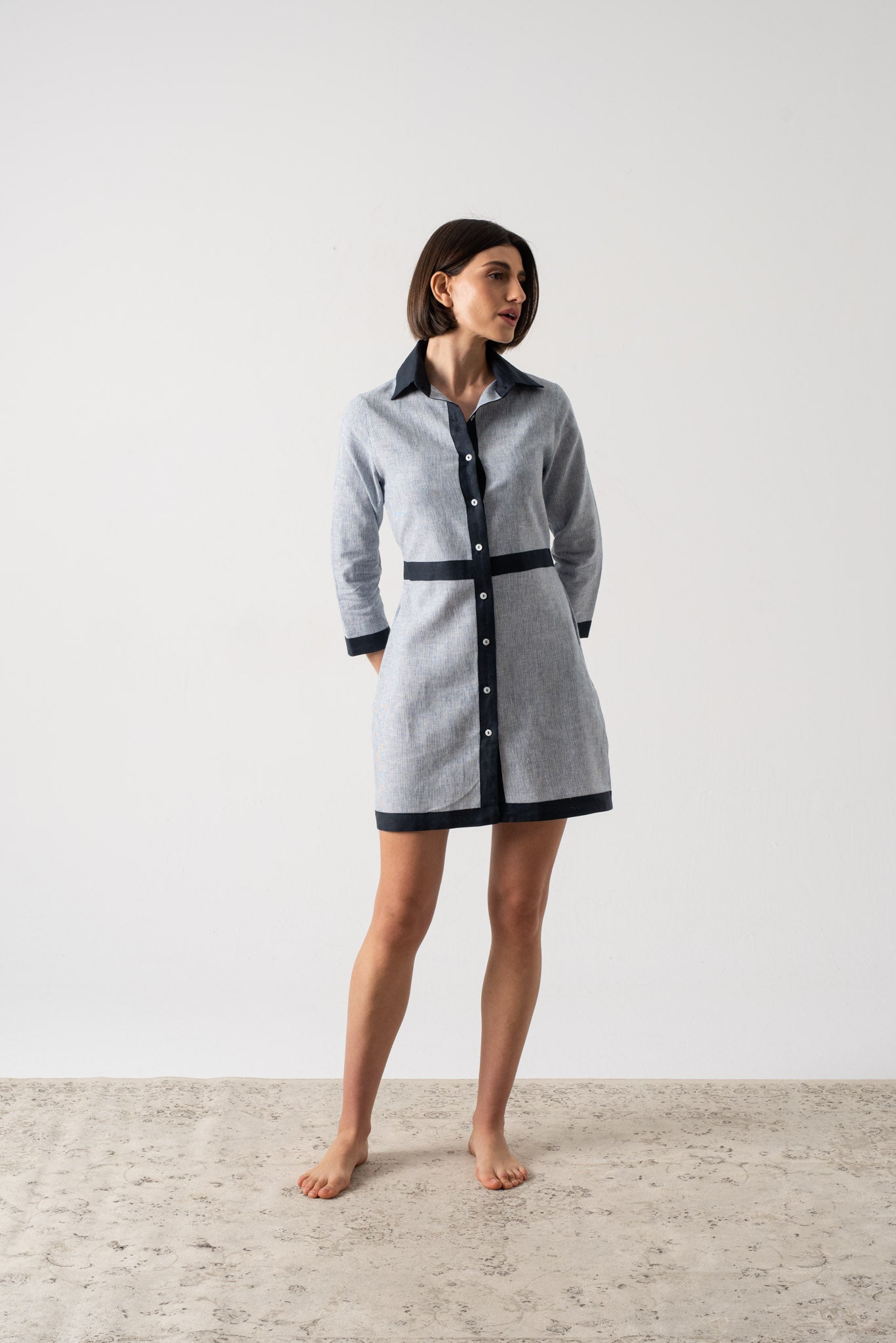 Aris Dress French Stripe Luxmii