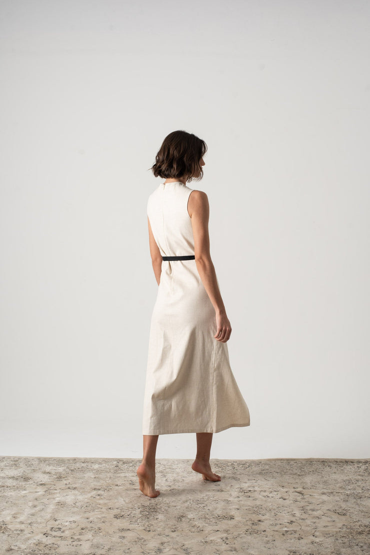 Aurore Midi Dress Natural Beige