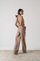 Axel Tie Top Mocha-Taupe Luxmii
