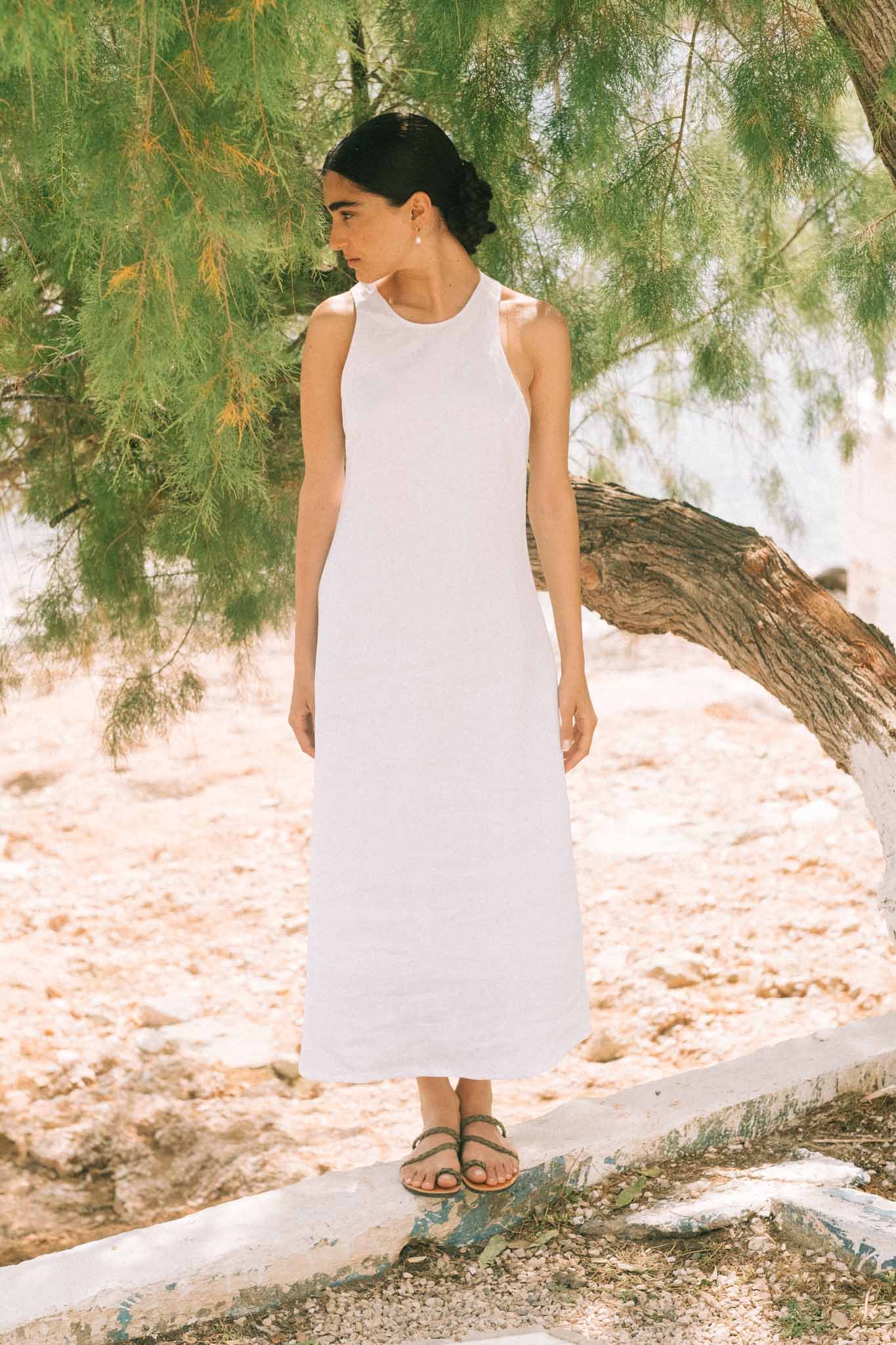 White Label Davi cotton-blend maxi dress