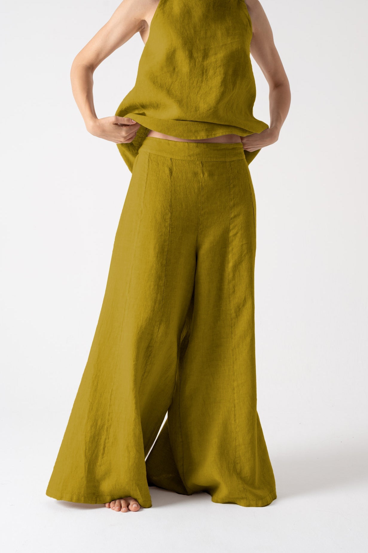 Bruno Palazzo Pant Antique Moss Luxmii