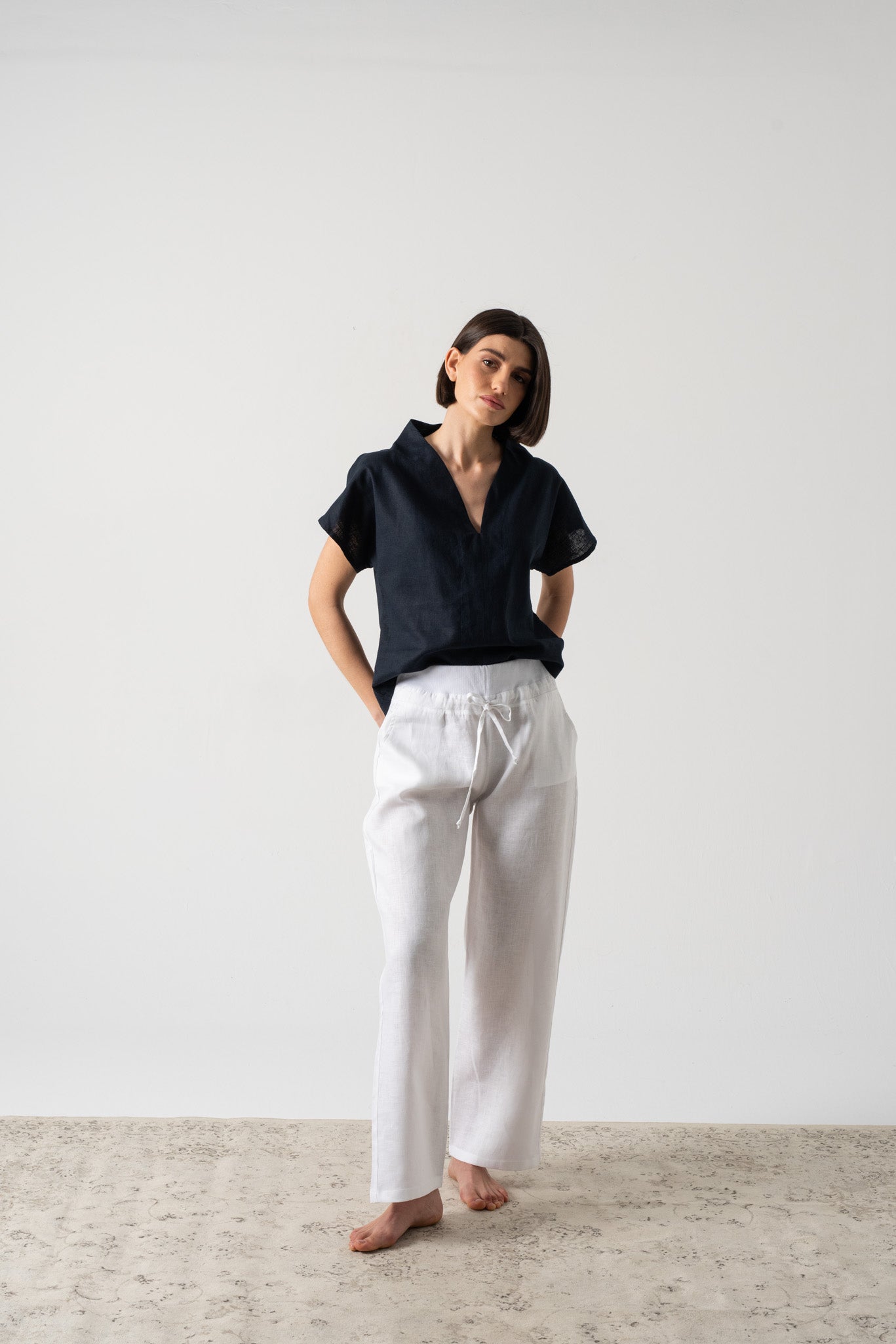 Collo Alto Top Navy Luxmii