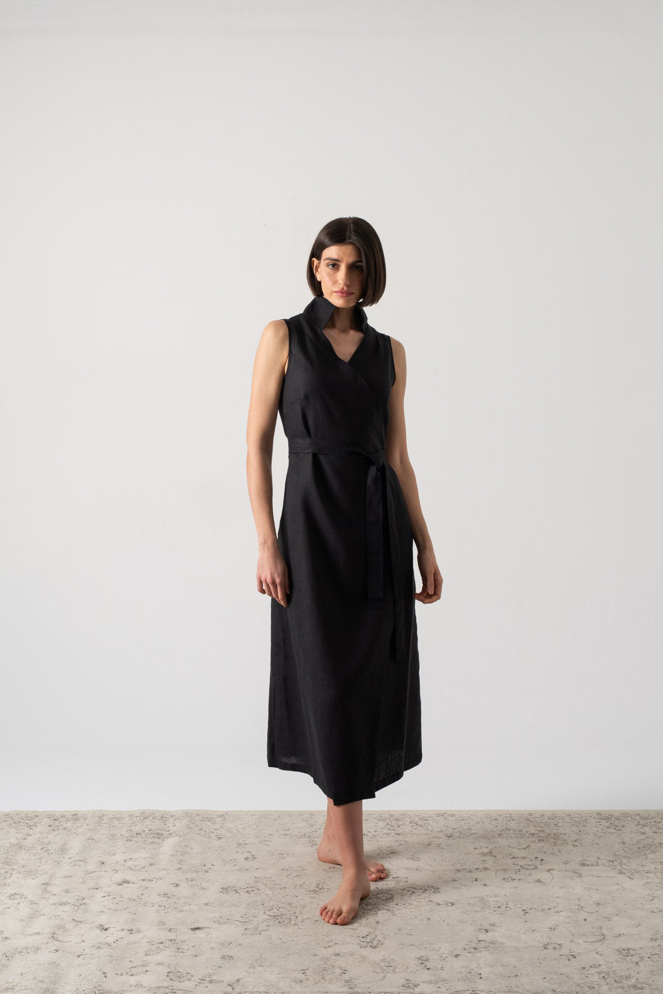Cora Wrap Dress Black Luxmii