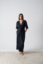 Dune Maxi Dress Navy Luxmii