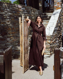 Halvar Maxi Dress Brown Espresso