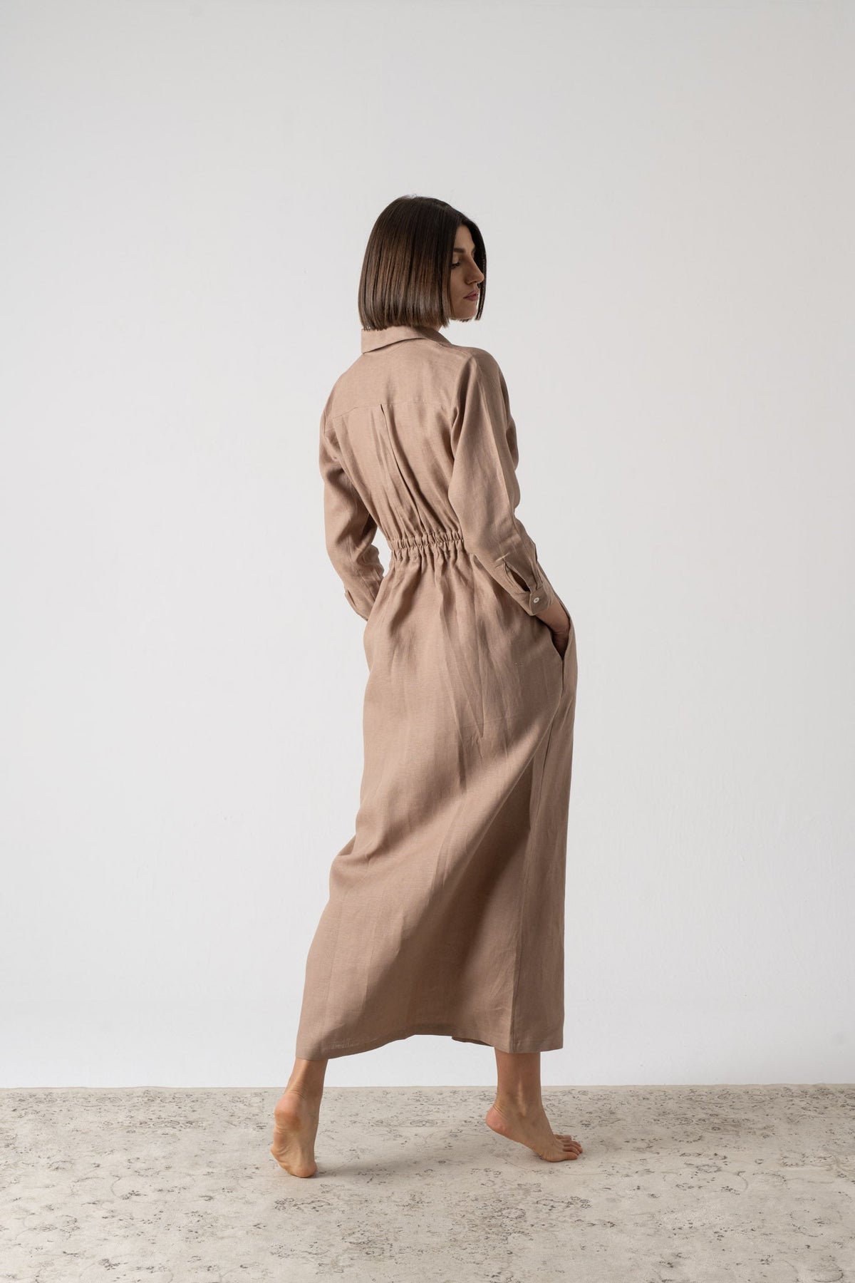 Halvar Maxi Dress Mocha-Taupe Luxmii