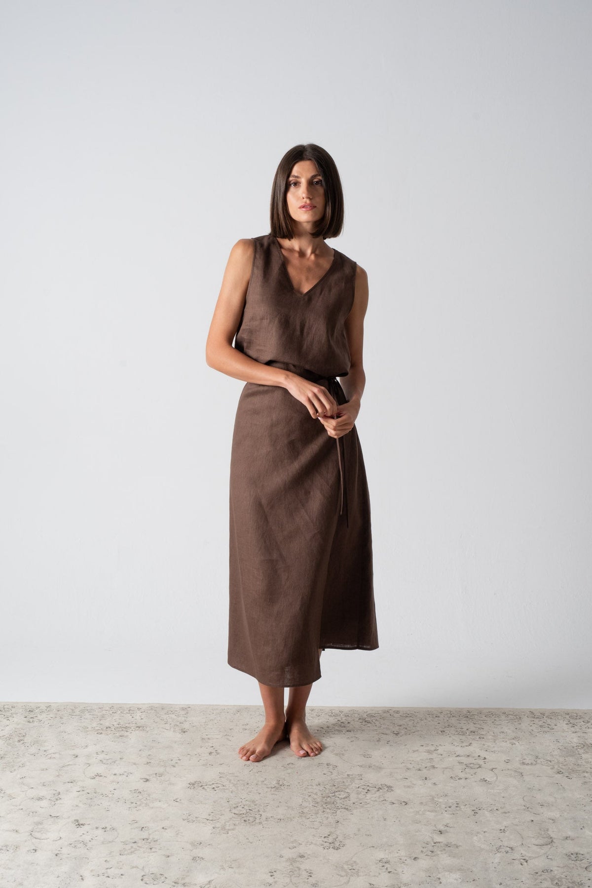 Isadora Wrap Dress Cocoa Luxmii