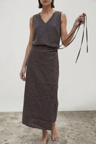 Isadora Wrap Dress Cocoa Luxmii