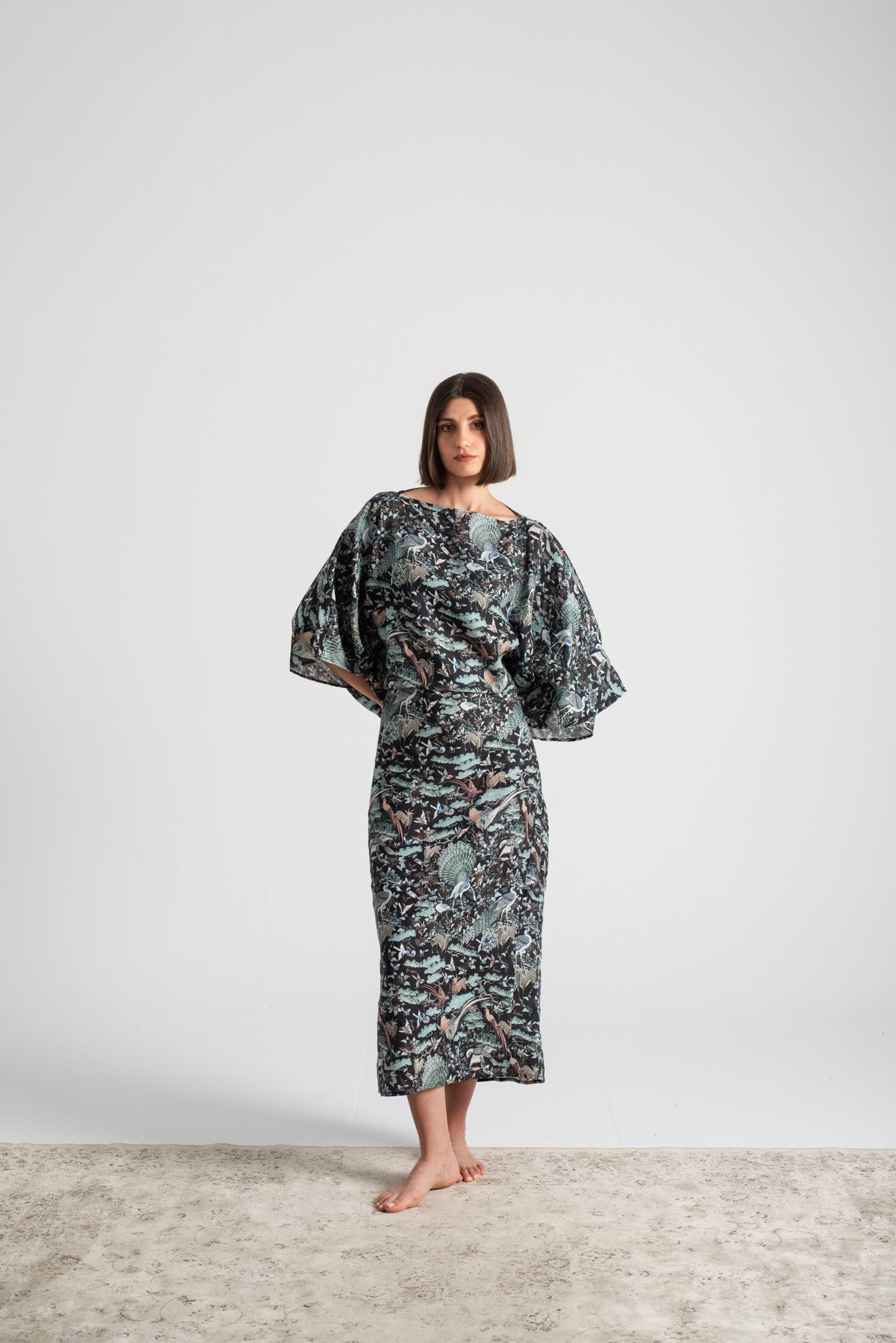 Kimonos Dress Najeon Print Luxmii