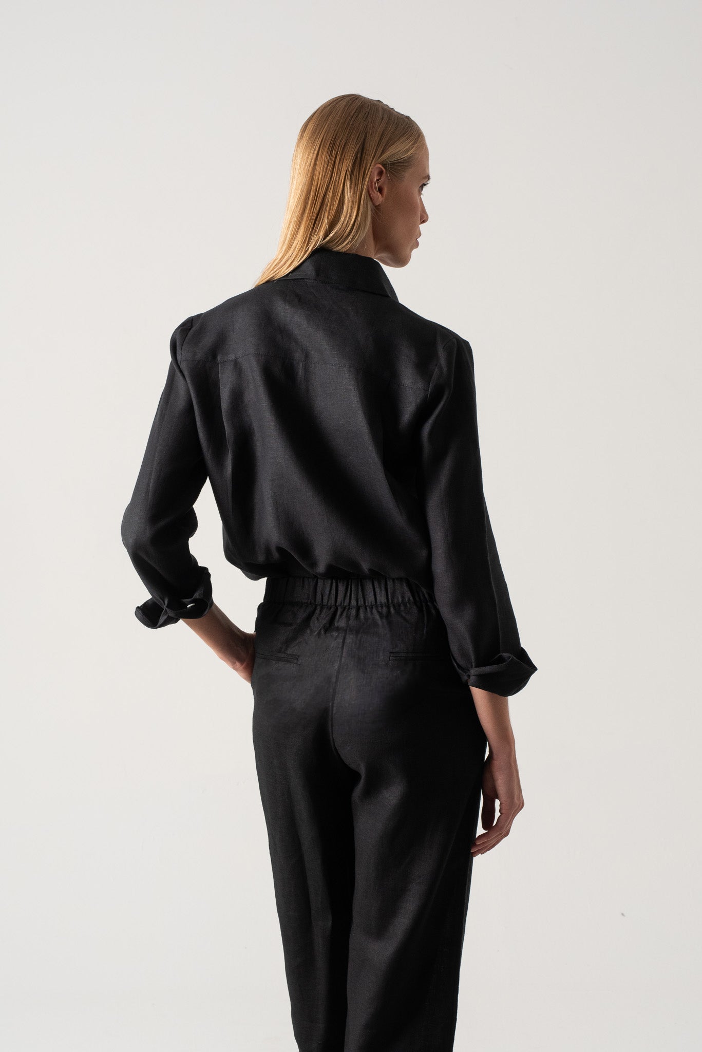 La Classica Linen Shirt Black Luxmii