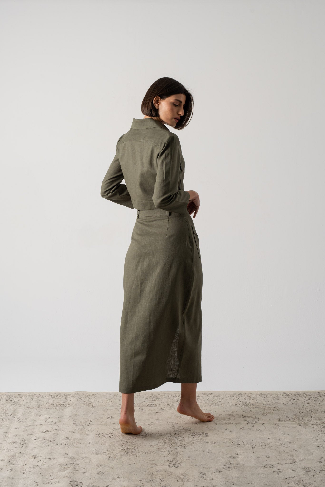 Lior Shirt Jacket Khaki Luxmii