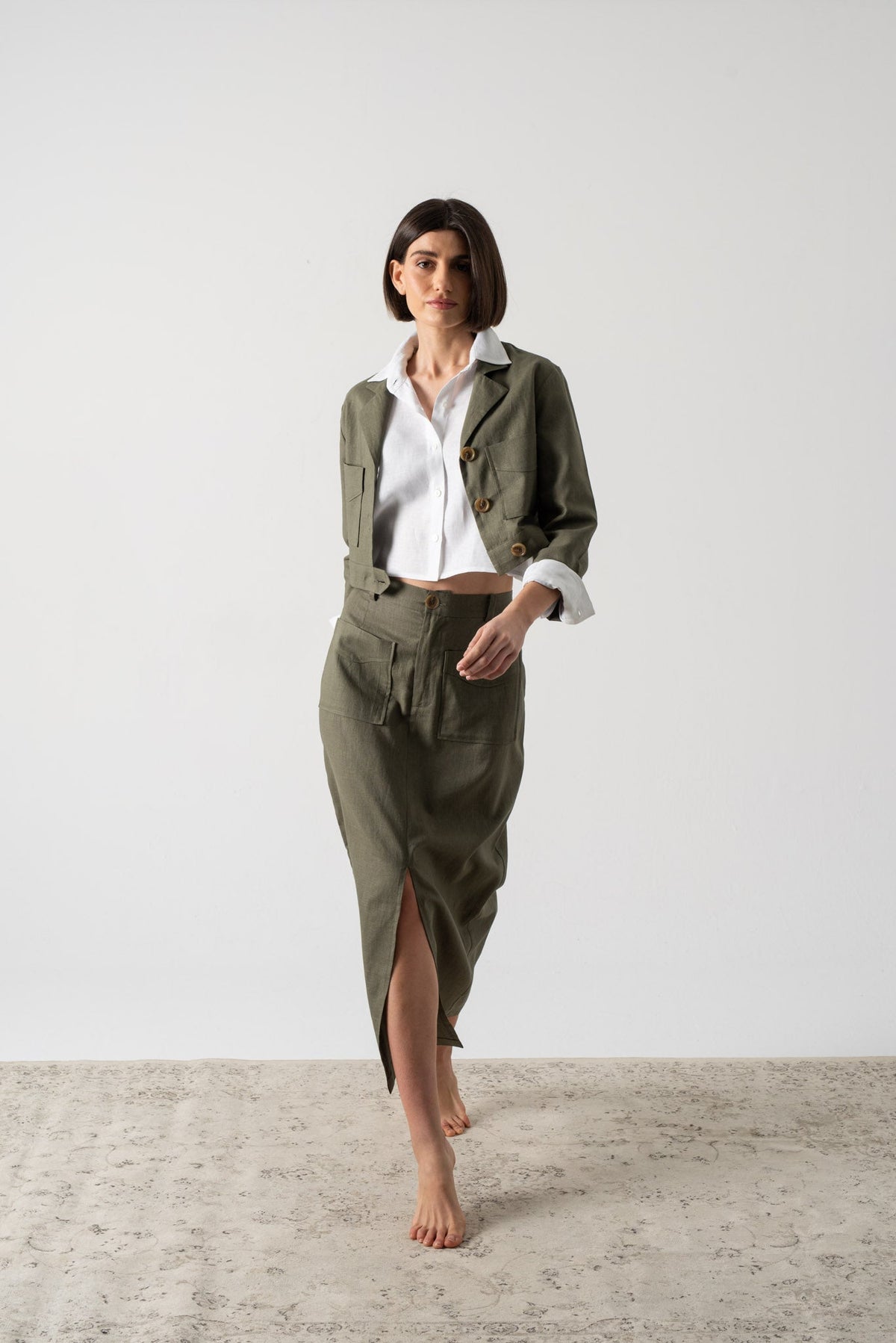 Lior Skirt Khaki Luxmii