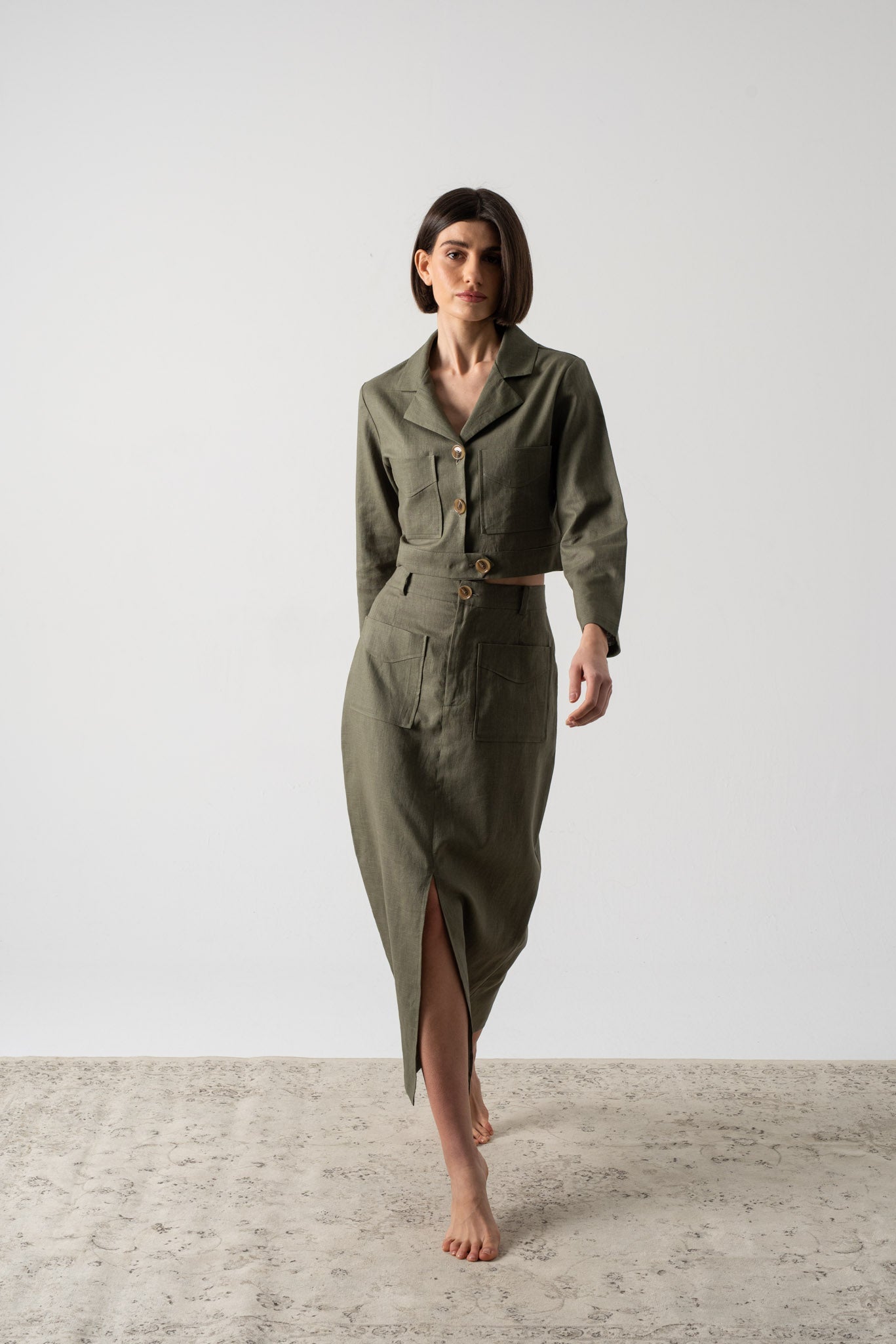 Lior Skirt Khaki Luxmii