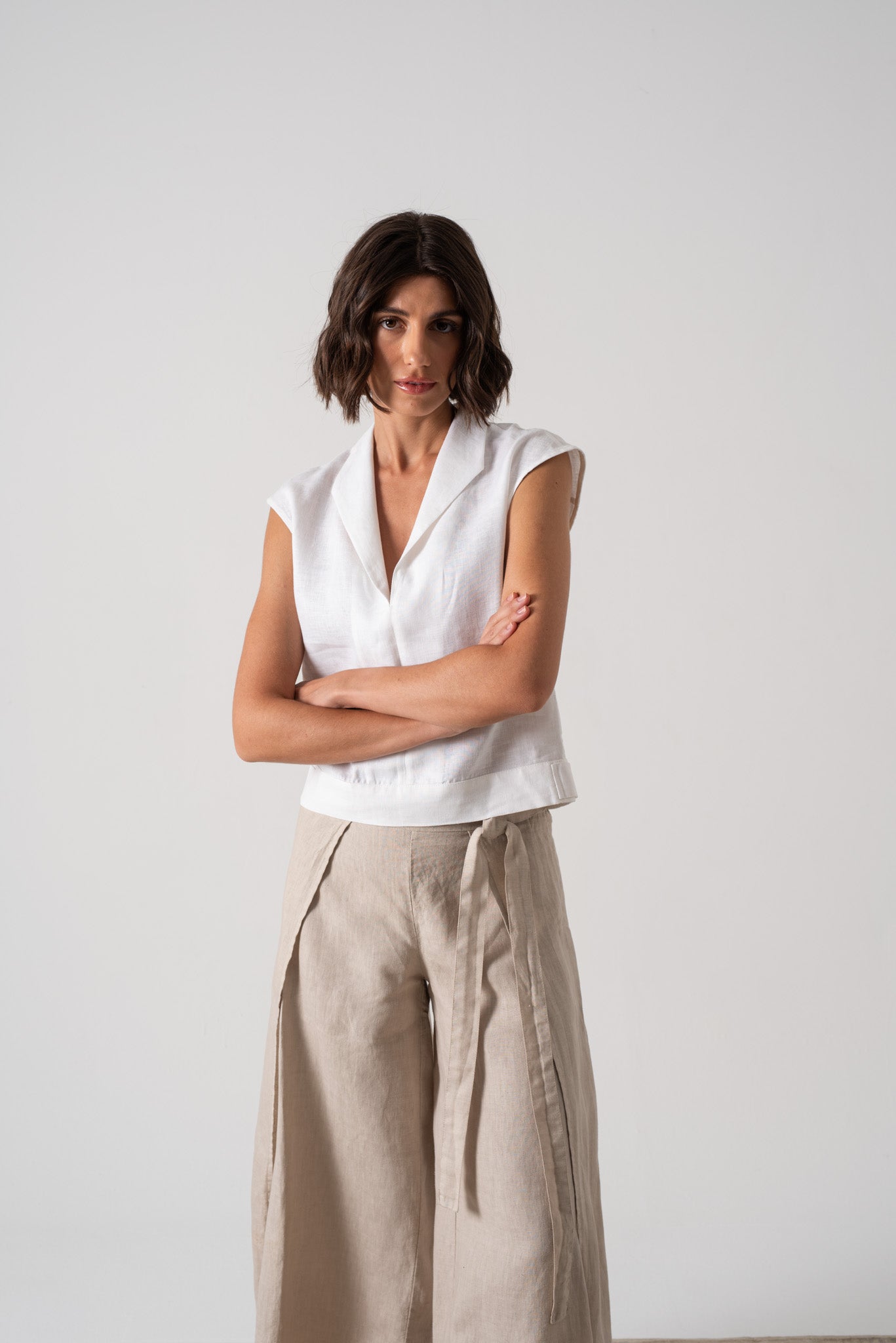 H】neau linen tops cream Buy Natural Linen Shell Top from Next USA
