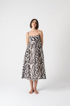 Onda Midi Dress in Savannah Print Luxmii