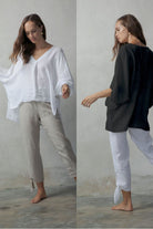 Relaxed Pallocino Top White & Black Luxmii