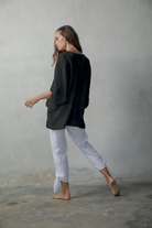 Relaxed Pallocino Top White & Black Luxmii