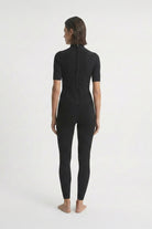 Ribbed Entonnoir Top in Black Luxmii