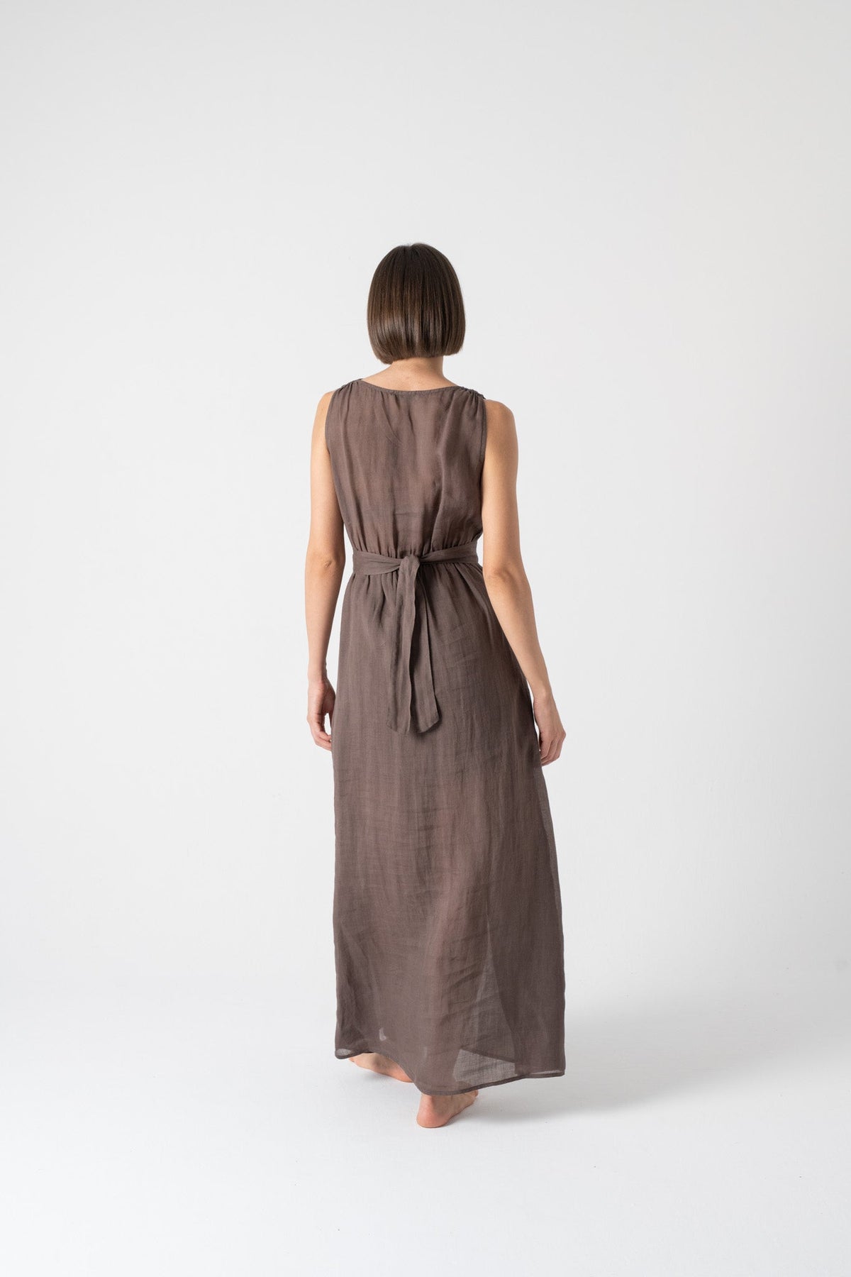 Serpente Wrap Dress Cocoa Luxmii