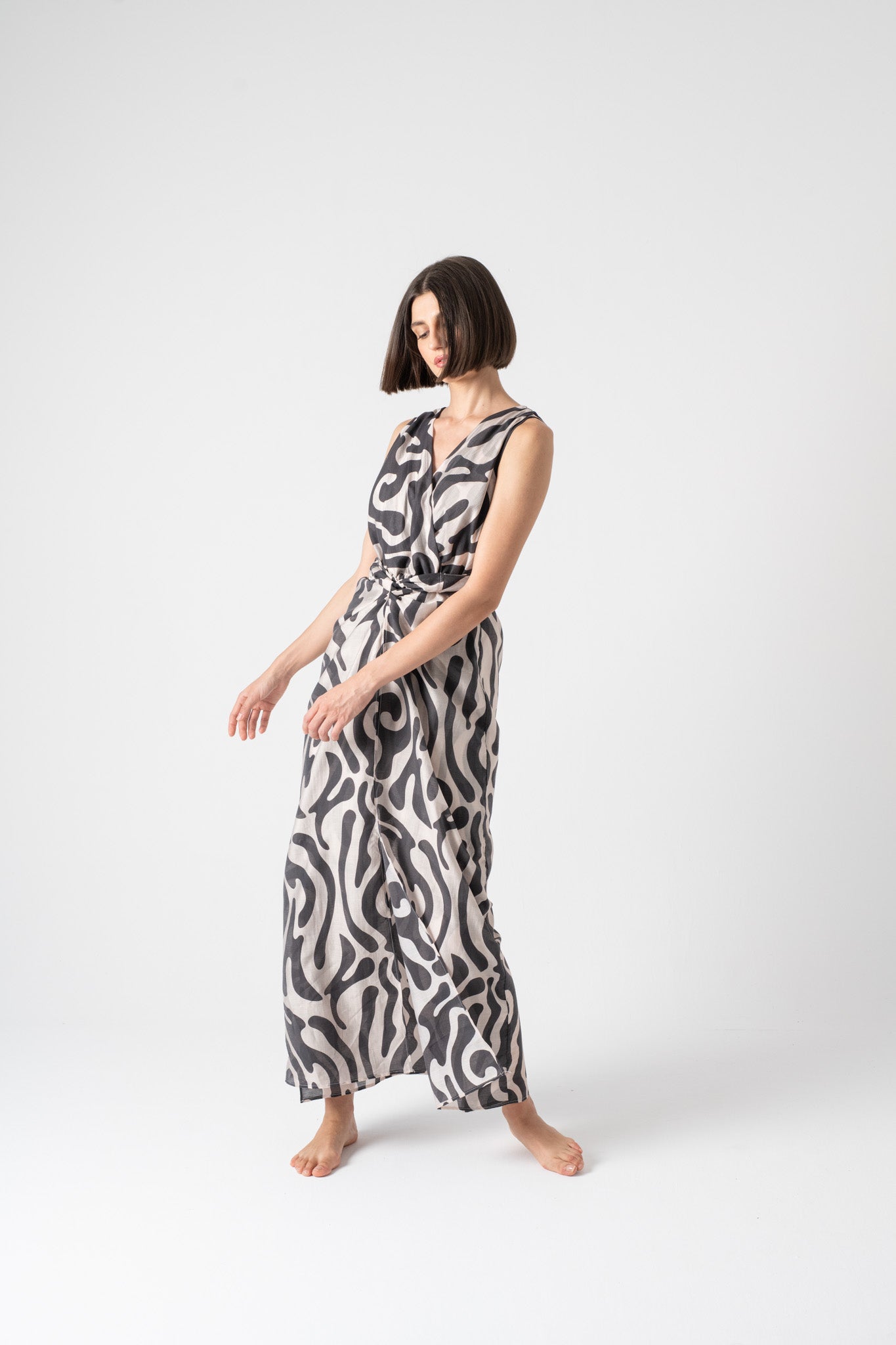 Serpente Wrap Dress Savannah Print Luxmii